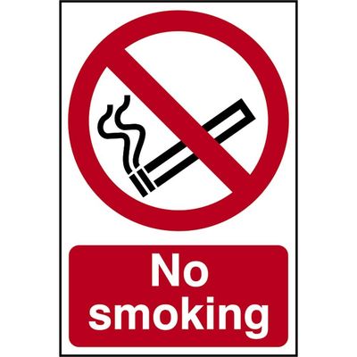 Scan 4050 No Smoking - Pvc Sign 400 X 600Mm
