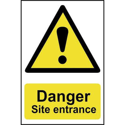 Scan 4102 Danger Site Entrance - Pvc Sign 400 X 600Mm