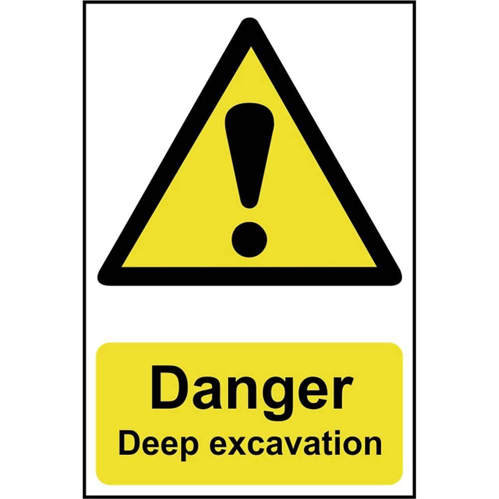 Scan 4103 Danger Deep Excavation - Pvc Sign 400 X 600Mm - Image 1