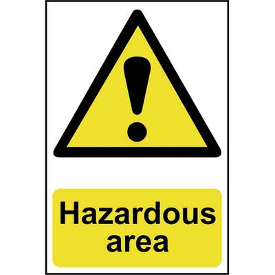 Scan 4107 Hazardous Area - Pvc Sign 400 X 600Mm