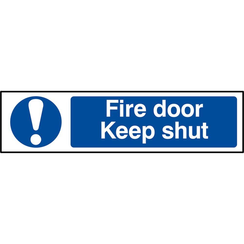 Scan 5004 Fire Door Keep Shut - Pvc Sign 200 X 50Mm - Image 1