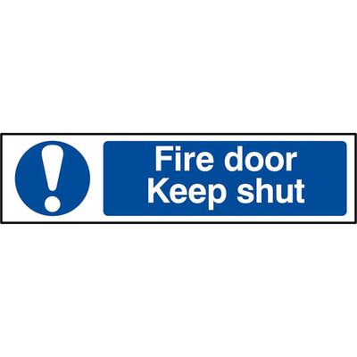 Scan 5004 Fire Door Keep Shut - Pvc Sign 200 X 50Mm