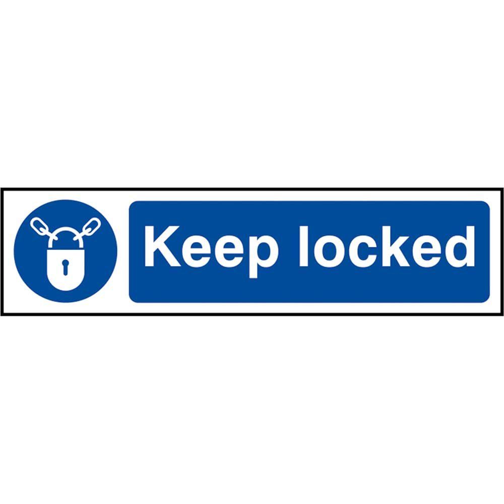 Scan 5011 Keep Locked - Pvc Sign 200 X 50Mm - Image 1
