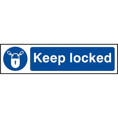 Scan 5011 Keep Locked - Pvc Sign 200 X 50Mm