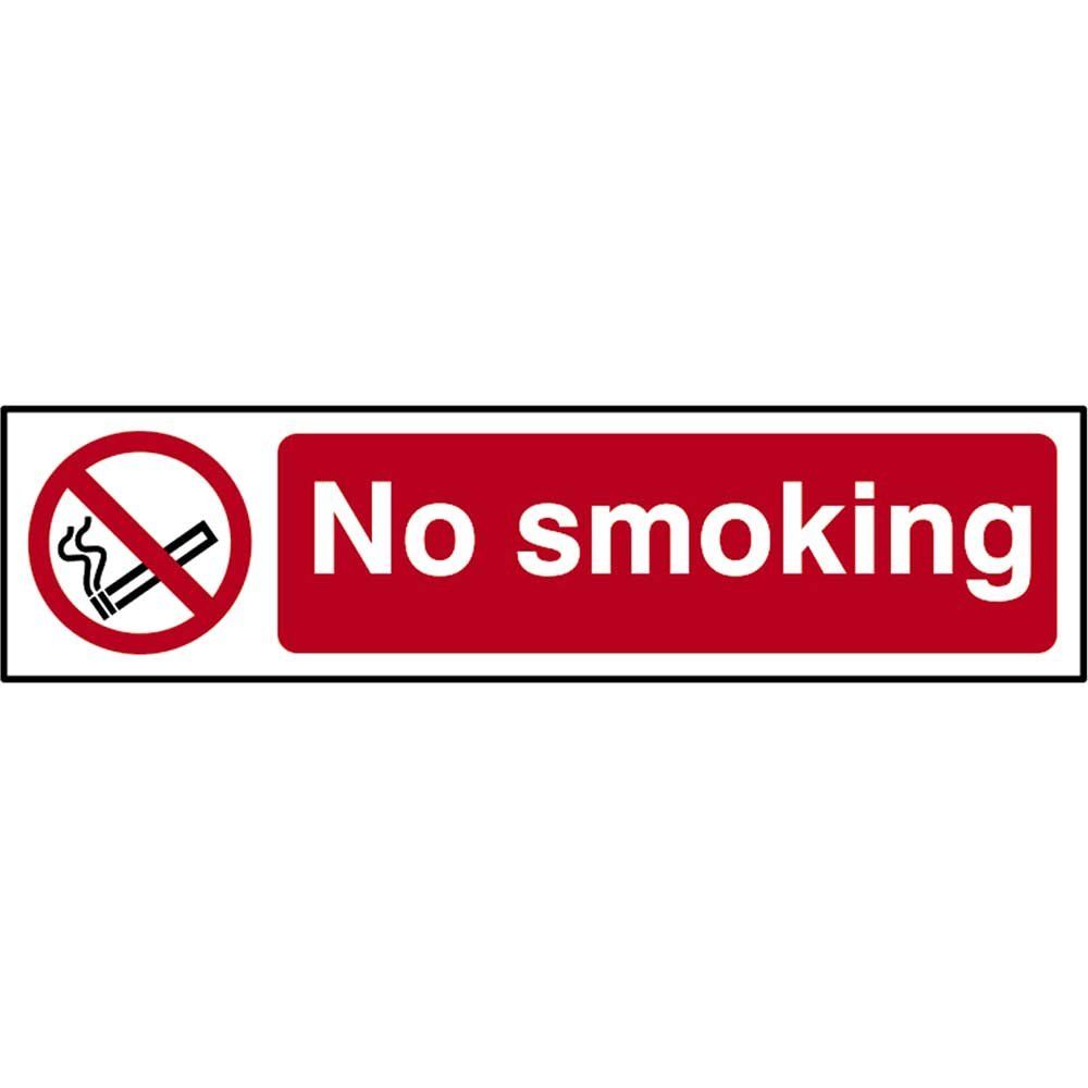 Scan 5050 No Smoking - Pvc Sign 200 X 50Mm - Image 1