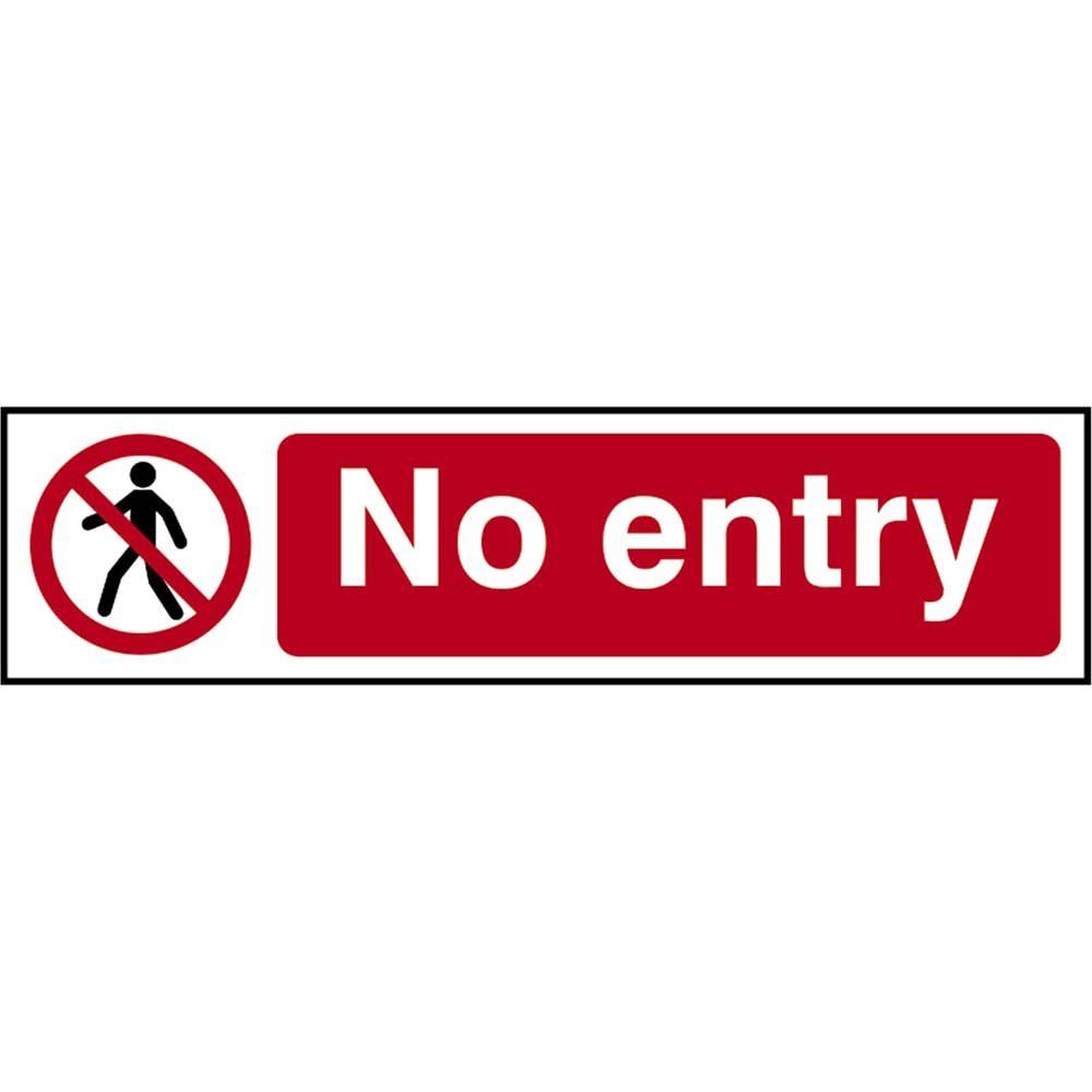 Scan 5052 No Entry - Pvc Sign 200 X 50Mm - Image 1