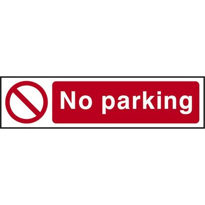 Scan 5056 No Parking - Pvc Sign 200 X 50Mm