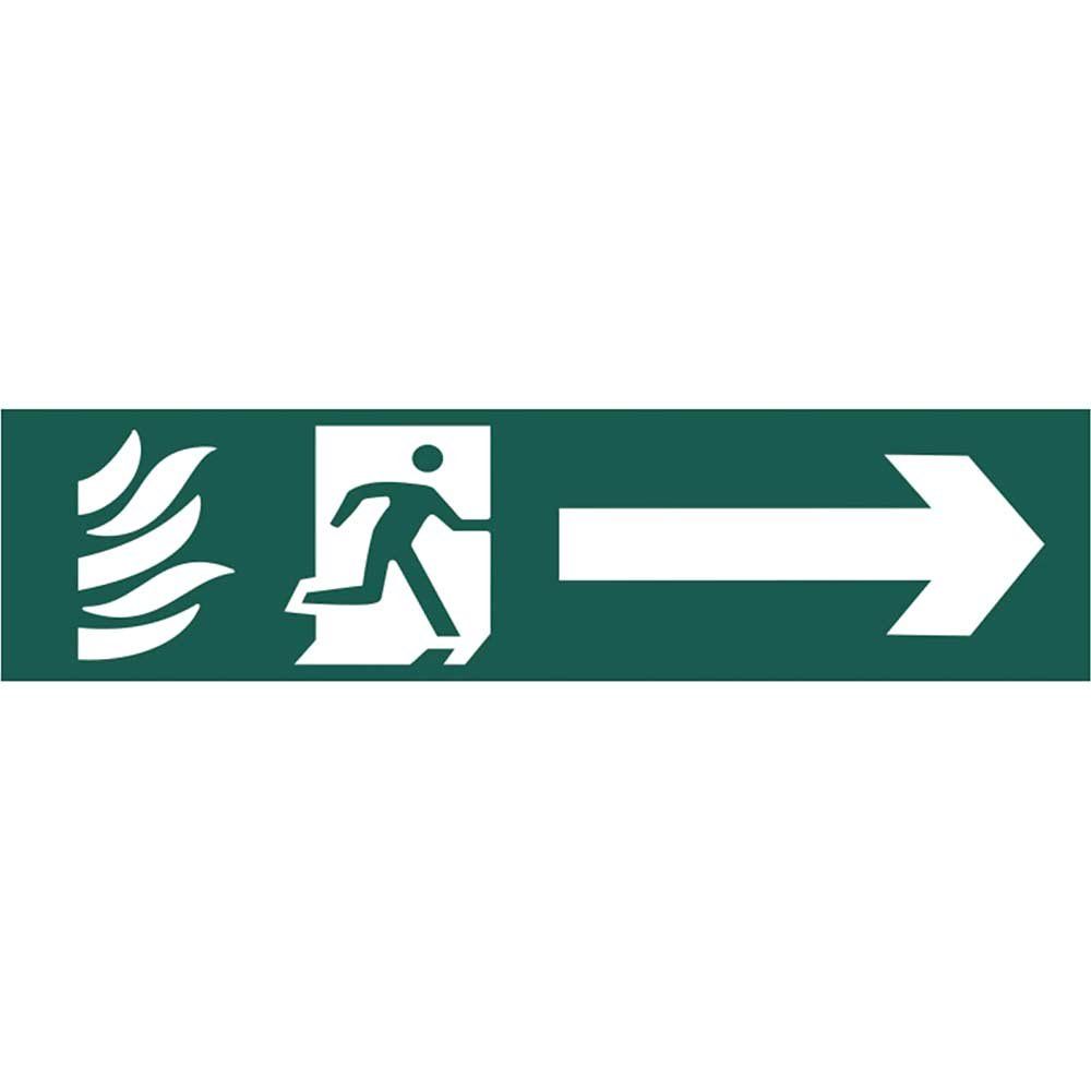 Scan 5200 Running Man Arrow Right - Pvc Sign 200 X 50Mm - Image 1