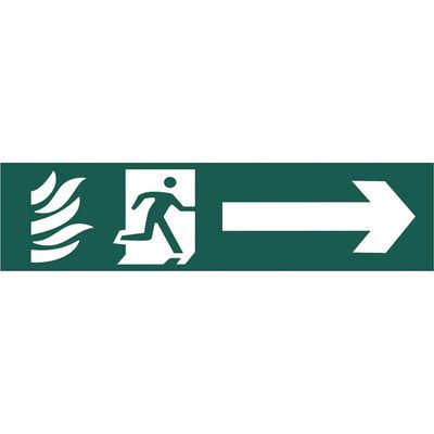 Scan 5200 Running Man Arrow Right - Pvc Sign 200 X 50Mm