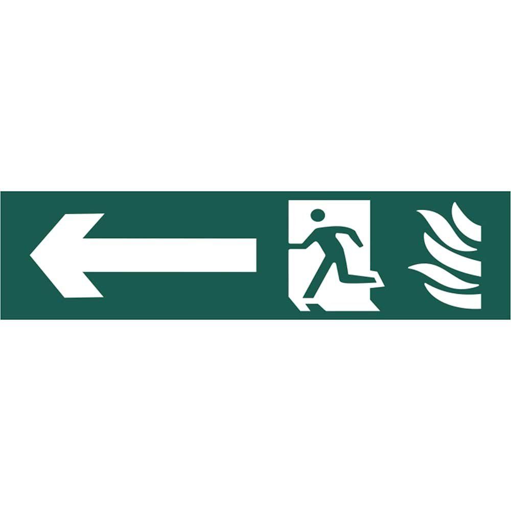 Scan 5201 Running Man Arrow Left - Pvc Sign 200 X 50Mm - Image 1