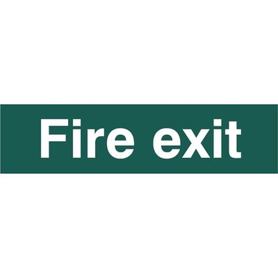 Scan 5204 Fire Exit Text Only - Pvc Sign 200 X 50Mm