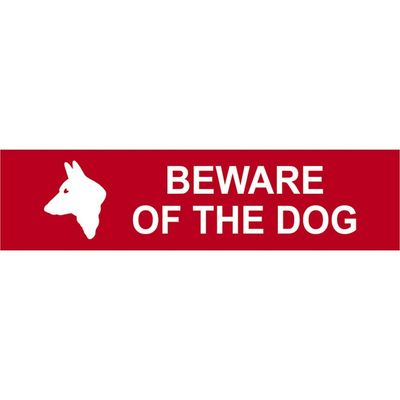 Scan 5251 Beware Of The Dog - Pvc Sign 200 X 50Mm