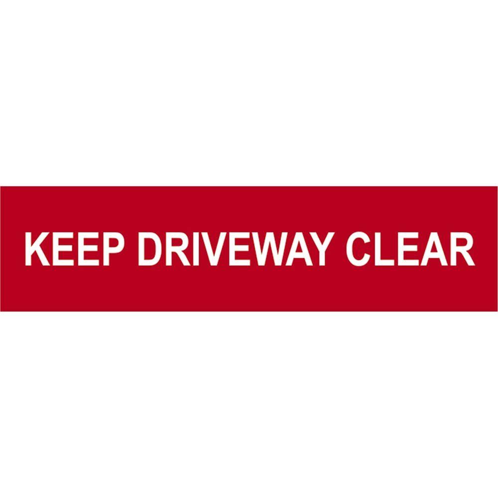 Scan 5252 Keep Driveway Clear - Pvc Sign 200 X 50Mm - Image 1
