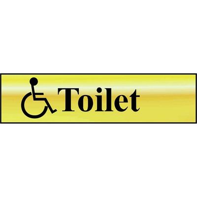 Scan 6004 Disabled Toilet - Polished Brass Effect 200 X 50Mm