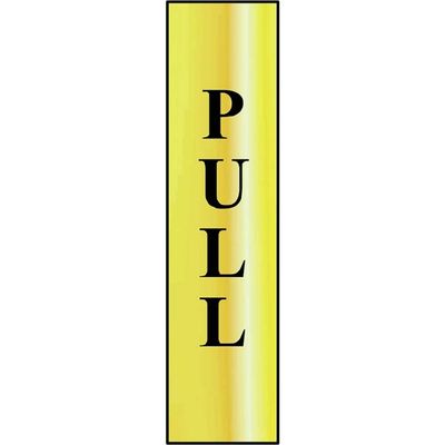 Scan 6034 Pull Vertical - Polished Brass Effect 50 X 200Mm