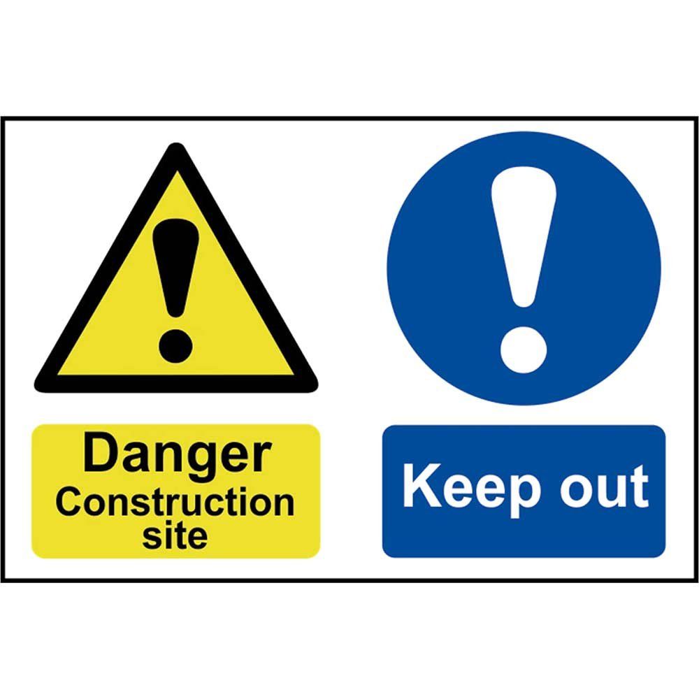 Scan 4005 Danger Construction Site Keep Out - Pvc Sign 600 X 400Mm - Image 1