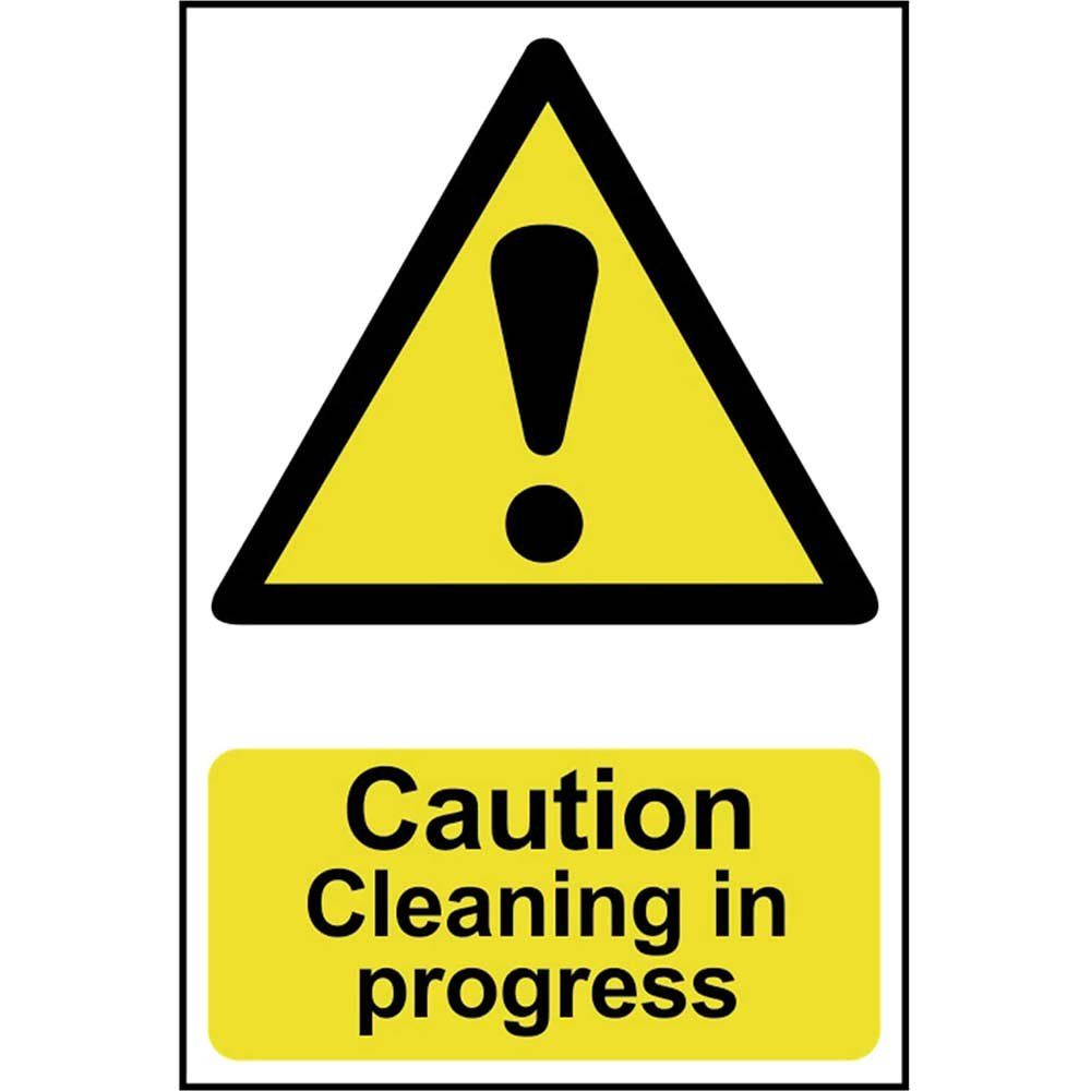 Scan 1114 Caution Cleaning In Progress - Pvc Sign 200 X 300Mm - Image 1