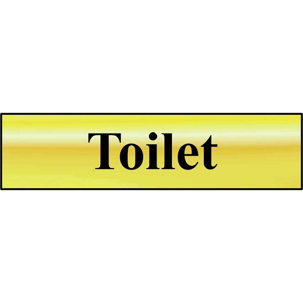 Scan Brass Effect Toilet Sign - Image 1