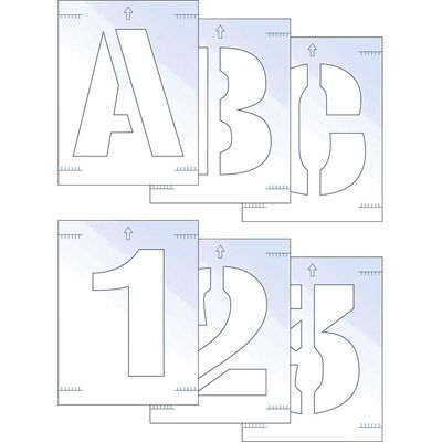 Scan 9406 Letter & Number Stencil Kit 100Mm