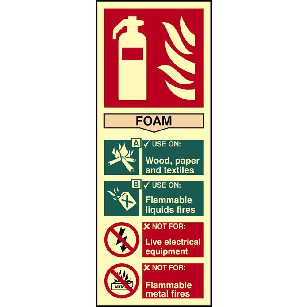 Scan 1591 Fire Extinguisher Composite Foam - Photoluminescent 75 X 200Mm - Image 1