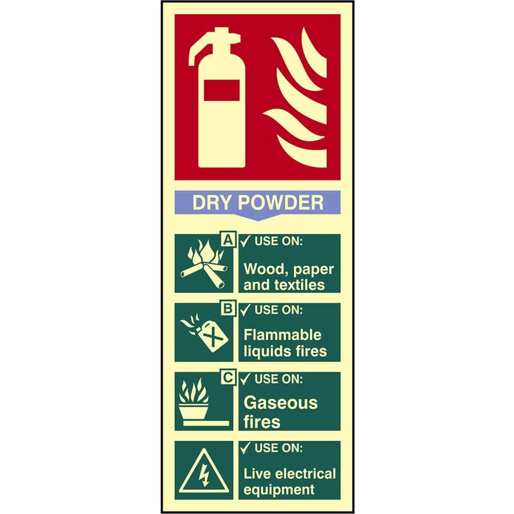 Scan 1593 Fire Extinguisher Composite - Dry Powder - Photoluminescent 75 X 200Mm - Image 1