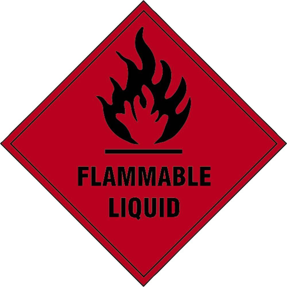 Scan 1850S Flammable Liquid - Self Adhesive Vinyl Sign 100 X 100Mm - Image 1