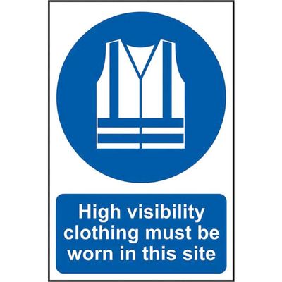 Scan 4007 High Visibility Jackets Must Be Worn In This Site - Pvc Sign 200 X 300Mm
