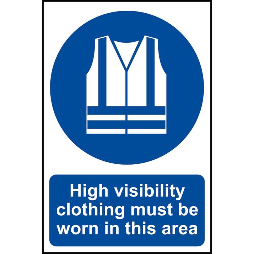 Scan 0022 High Visibility Jackets Must Be Worn In This Area - Pvc Sign 200 X 300Mm - Image 1