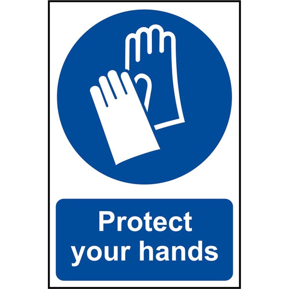 Scan 0023 Protect Your Hands - Pvc Sign 200 X 300Mm - Image 1