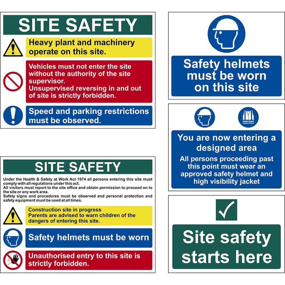 Scan 13974 Pvc Construction Site Pack (5 Signs) - Image 1