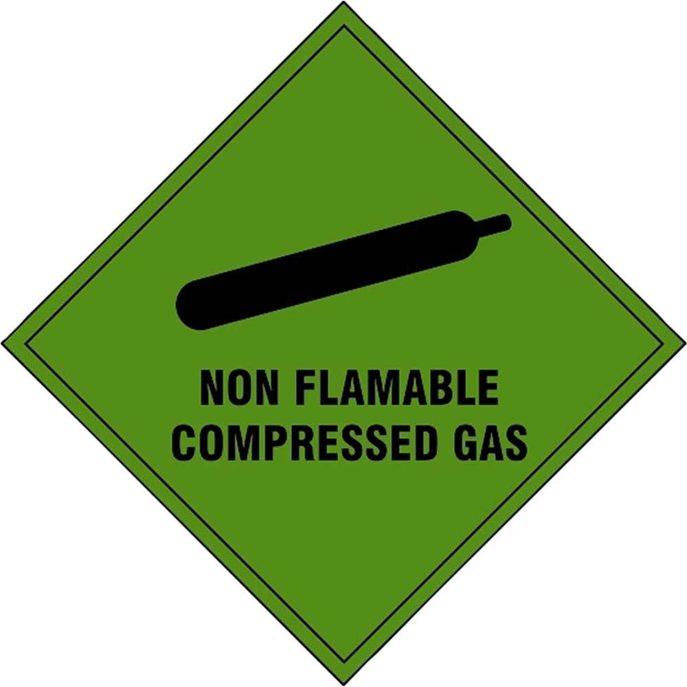 Scan 1870S Non Flammable Compressed Gas - Self Adhesive Vinyl Sign 100 X 100Mm - Image 1