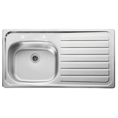 Leisure Lexin 2 Tap Inset Stainless Steel Right Hand Drainer Kitchen Sink LE95R
