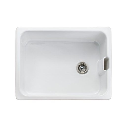 Rangemaster Farmhouse Belfast Sink White 600 x 455mm - Image 1
