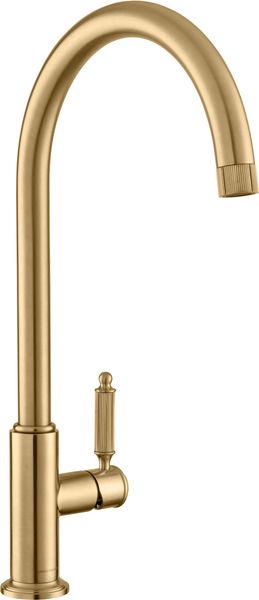 Rangemaster Hemlock Single Lever Monobloc Kitchen Mixer Tap - Polished Gold