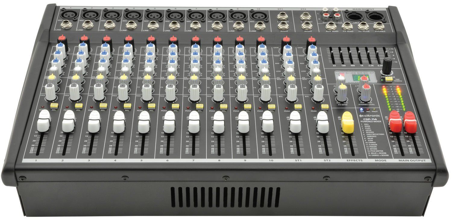 Citronic 170.845UK audio mixer 16 channels 20 - 30000 Hz Black - Image 1