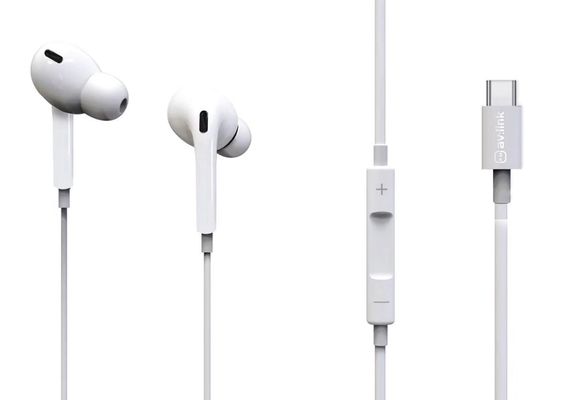 AV Link 100.315UK headphones/headset In-ear USB Type-C White