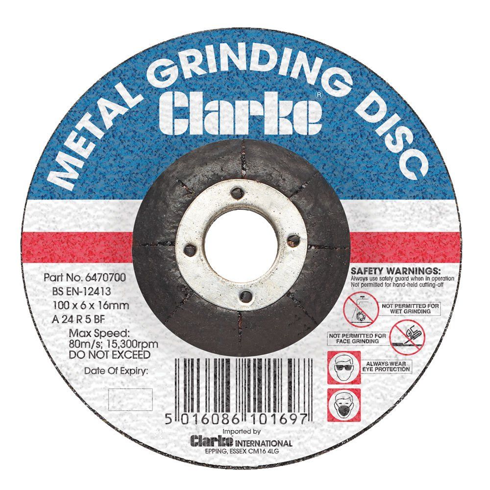Clarke Clarke 100mm Metal Grinding Disc - Image 1