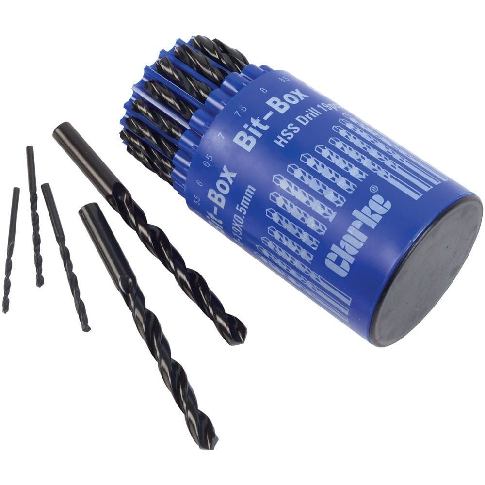 Clarke Clarke CHT153 19 piece HSS Drill Bit Set (1-10mm) - Image 1