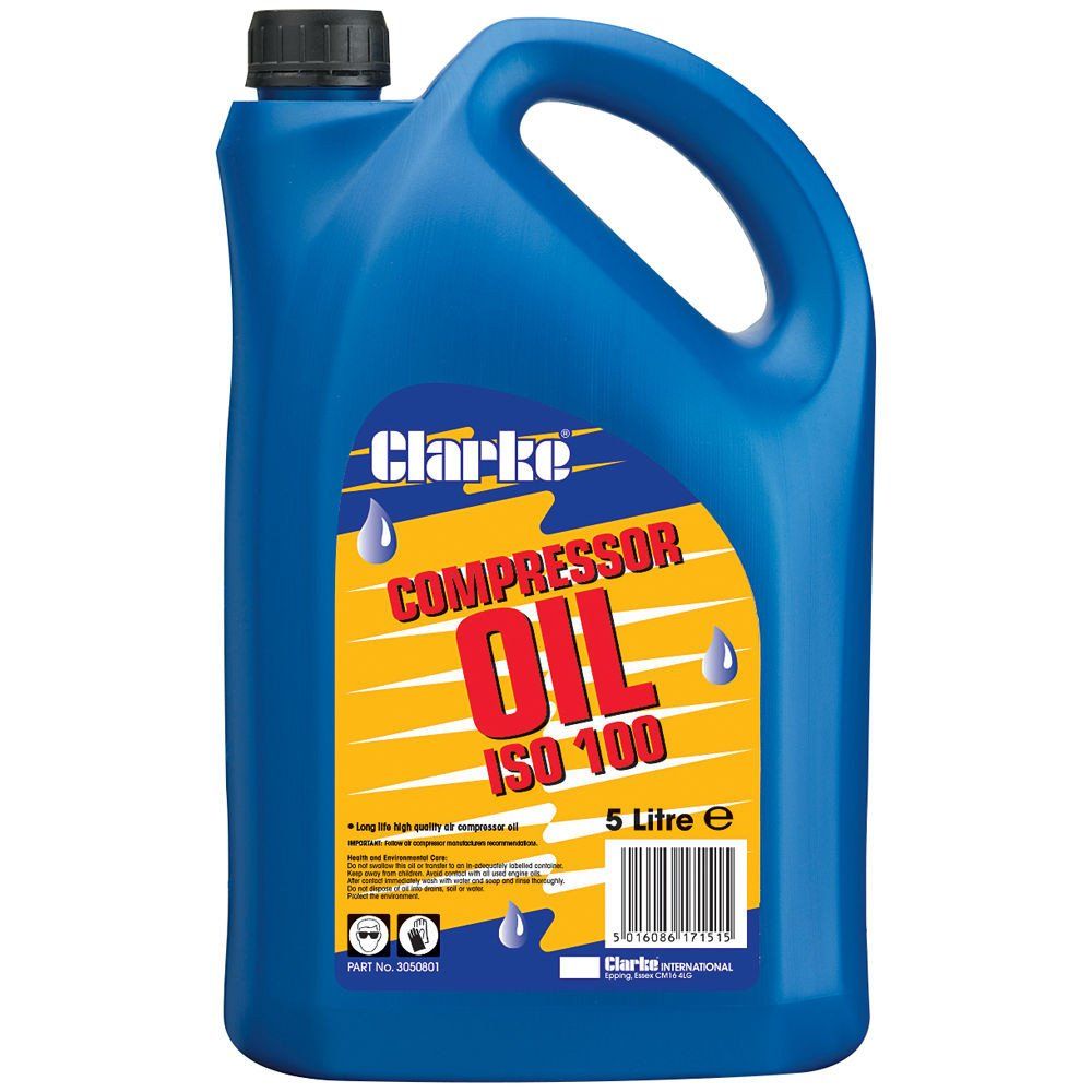 Clarke Clarke ISO 100 (SAE30) 5L Long Life Compressor Oil - Image 1