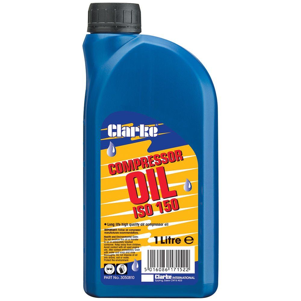 Clarke Clarke ISO 150 (SAE40) 1L Long Life Compressor Oil - Image 1