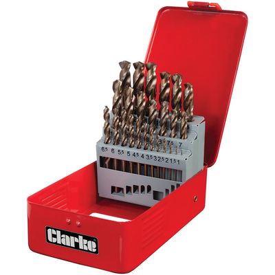 Clarke Clarke CHT384 25 piece Cobalt Steel Drill Bit Set (1-13mm)