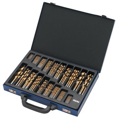 Clarke Clarke CHT565 170 piece Titanium Coated HSS Drill Bit Set (1-10mm)