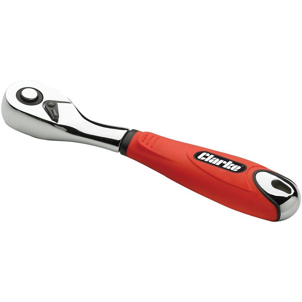 Clarke Clarke PRO130 1/4" Drive Pro Ratchet (Polished Chrome) - Image 1