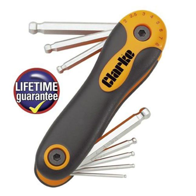 Clarke 1700542 Pro142 8 Piece Hex Key Set (Ball End) - Image 1