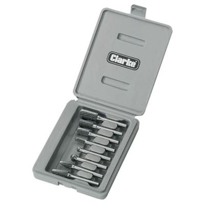 Clarke Clarke CHT580 8 piece Double Cut Rotary Burr Set