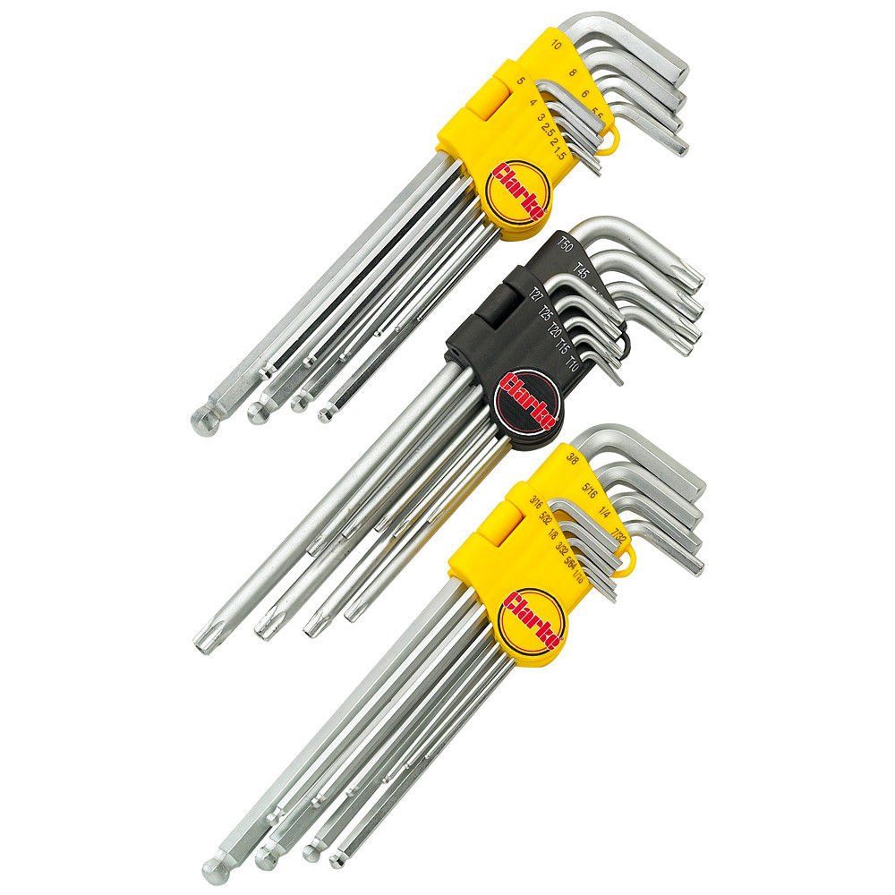 Clarke 1700538 Pro138 29Pce Extra Long Hex & Torx Key Set - Image 1