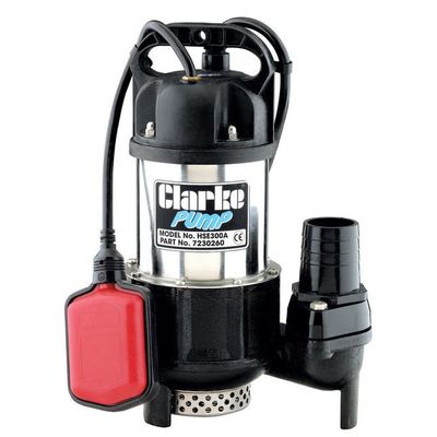 Clarke 7230260 Hse300A 2 H/Duty Submersible Water Pump With Float Switch (240V)
