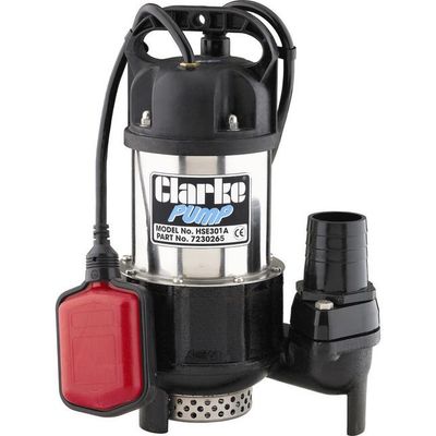 Clarke 7230265 Hse301A 2 H/Duty Submersible Water Pump With Float Switch (110V)