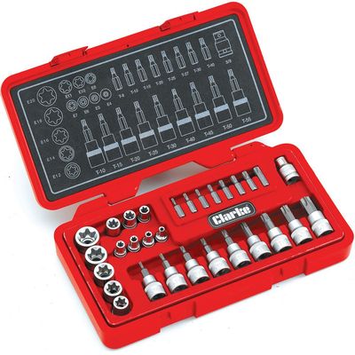 Clarke Clarke PRO162 30 Piece Torx-Star & Security Socket Set