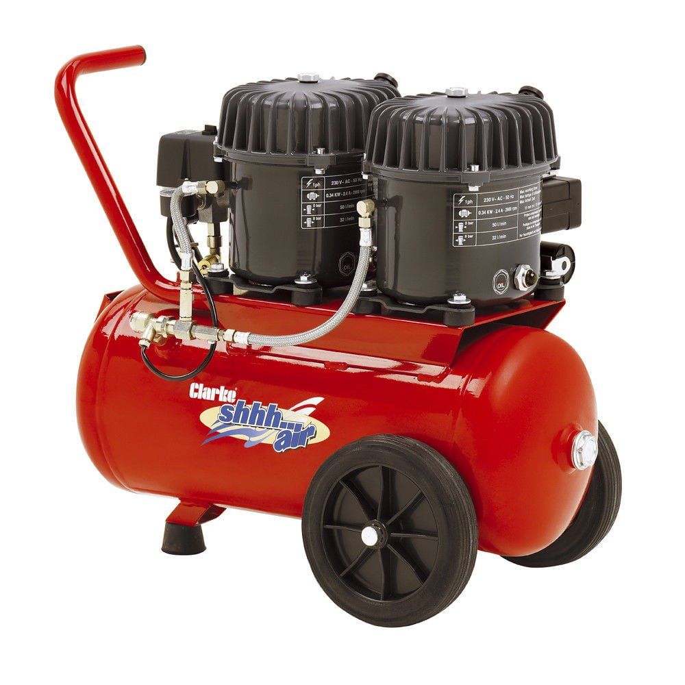 Clarke Clarke Shhh Air 100/24 3.53cfm 24 Litre 0.92HP Quiet Run Compressor (230V) - Image 1